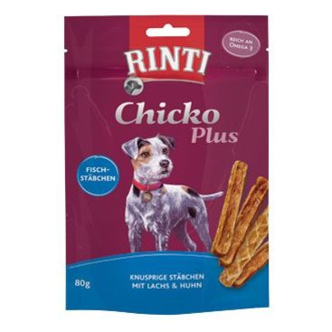 Mazlíčci - Rinti Dog Extra Chicko Plus pochoutka losos+kuře 80g