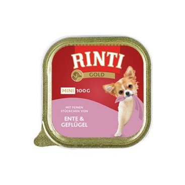 Mazlíčci - Rinti Dog Gold Mini vanička kachna+drůbež 100g