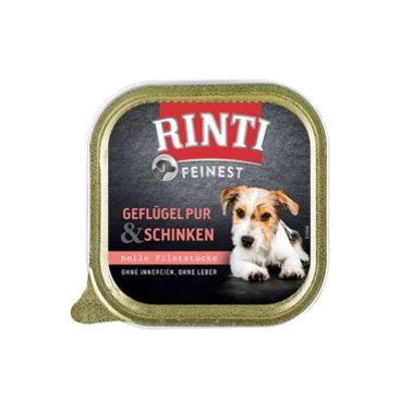 Mazlíčci - Rinti Dog Feinest vanička drůbež+šunka 150g