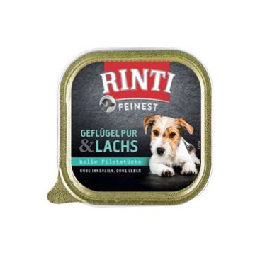 Mazlíčci - Rinti Dog Feinest vanička drůbež+losos 150g