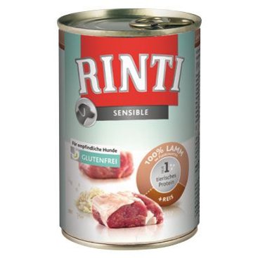 Mazlíčci - Rinti Dog Sensible konzerva jehně+rýže 400g