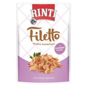Mazlíčci - Rinti Dog Filetto kapsa kuře+šunka v želé 100g
