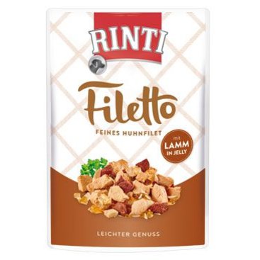 Mazlíčci - Rinti Dog Filetto kapsa kuře+jehně v želé 100g