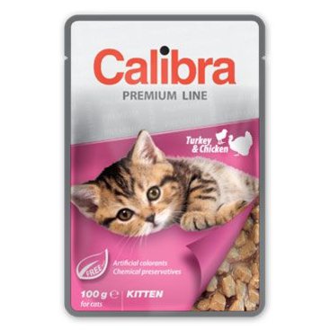 Mazlíčci - Calibra Cat  kapsa Premium Kitten Turkey & Chicken100g