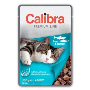 Mazlíčci - Calibra Cat  kapsa Premium Adult Trout & Salmon 100g