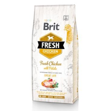 Mazlíčci - Brit Dog Fresh Chicken & Potato Adult Great Life 12kg