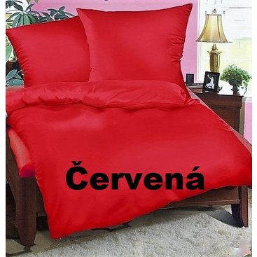 Domácnost - Povlak na polštářek krep 40x40cm-zip červený