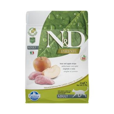 Mazlíčci - N&D PRIME CAT Adult Boar & Apple 300g