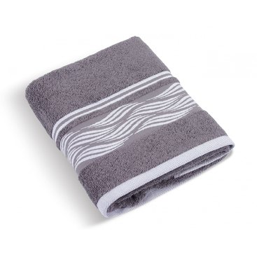 Domácnost - Froté ručník 50x100cm 480g vlnka šedá