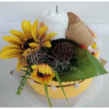 Domácnost - Veratex Textilní dort žlutá slunečnice