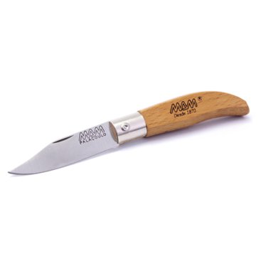 Kempování - MAM Ibérica 2001 Zavírací nůž s klíčenkou a pouzdrem - buk
