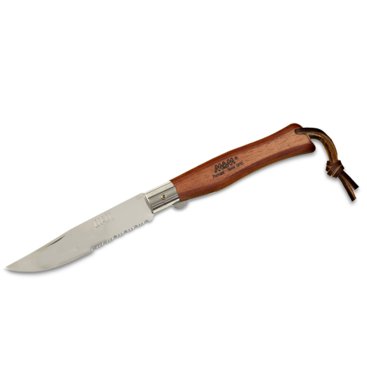 Kempování - MAM Navalha Plus 2066 Lovecký nůž s koženým poutkem - bubinga