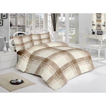 Domácnost - Prodloužené povlečení krep 140x220, 70x90cm Fabio natur, Výběr zapínání: zipový uzávěr