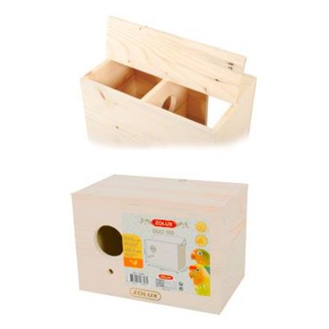 Mazlíčci - Budka hnízdící do klece pták Duo 230x140x160mm Zolux