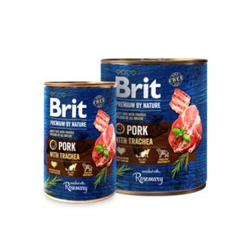 Mazlíčci - Brit Premium Dog by Nature  konz Pork & Trachea 400g