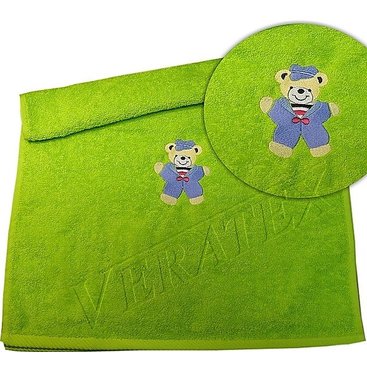 Domácnost - Froté ručník s výšivkou medvídka 50x100 cm výběr ze 20 barev