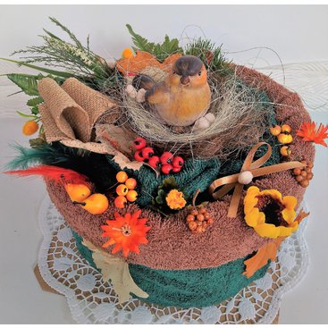 Domácnost - Veratex Textilní dort myslivecký - ptáček