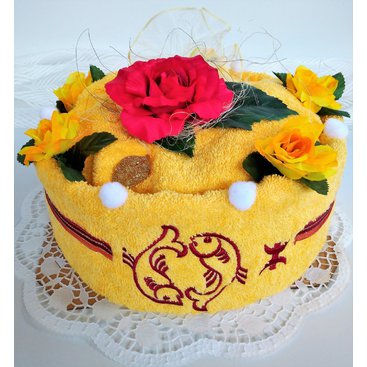 Domácnost - Veratex Textilní dort s výšivkou znamením horoskopu 22 barev
