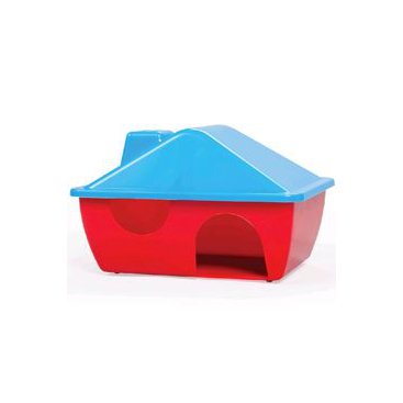 Mazlíčci - Domek pro hlodavce plastový s tvarovanou střechou A009