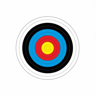 Ostatní - YATE Terč 60 cm papír+ nylon sada 10 ks