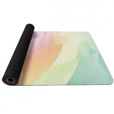 Kempování - YATE Yoga mat přírodní guma, vzor P, 4 mm - duhová