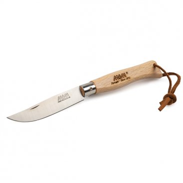 Kempování - MAM Douro 2081 Zavírací nůž s koženým poutkem - buk