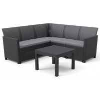 CLAIRE 5 SEAT CORNER set  - grafit