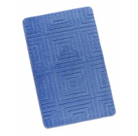 Koupelnová předložka 60x100cm Sv. modré čtverce