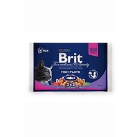 Brit Premium Cat kapsa Fish Plate 400g (4x100g)