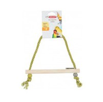 Houpačka pro ptáky dřevěná s provazem 27cm Zolux
