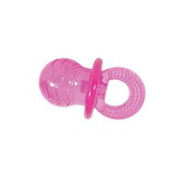 Hračka pes dudlík TRP PACIFIER 10cm růžová Zolux