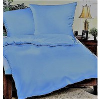 Prodloužené povlečení bavlna UNI 140x220, 70x90cm Modrá, Výběr zapínání: hotelový uzávěr