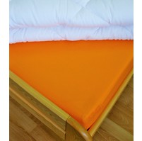 Bavlněné prostěradlo jednolůžko 140x240 cm (oranžové)