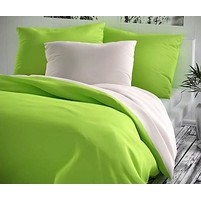 Přehoz na postel bavlna140x200 žlutozelený/bílý