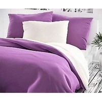 Přehoz na postel bavlna140x200 fialovo/bílý