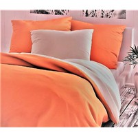 Přehoz na postel bavlna140x200 oranžovo/bílý