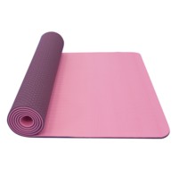 Yoga mat dvouvrstvá,materiál TPE,růžová/fialová ks