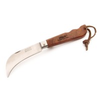 MAM 2071 Zavírací houbařský nůž s koženým poutkem- bubinga