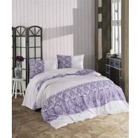 Povlečení francouzské bavlna 220x220,70x90 Madelaine purple, Výběr zapínání: zipový uzávěr